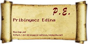 Pribinyecz Edina névjegykártya